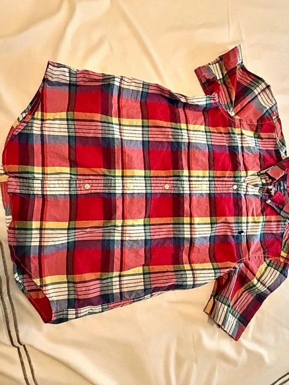 Ralph Lauren Plaid Cotton Button Down Size XL (18-20)